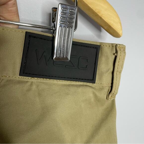 WeSC Men's Khaki Montauk Engineered Chino Pants Unisex Men's L Women's XL - Picture 4 of 10